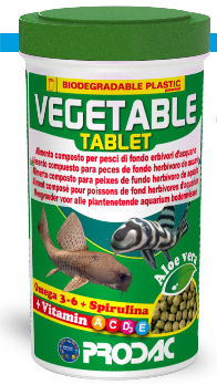 PRODAC VEGETABLE TABLET tabletės veg. dugninėms žuvims 100ml 60g